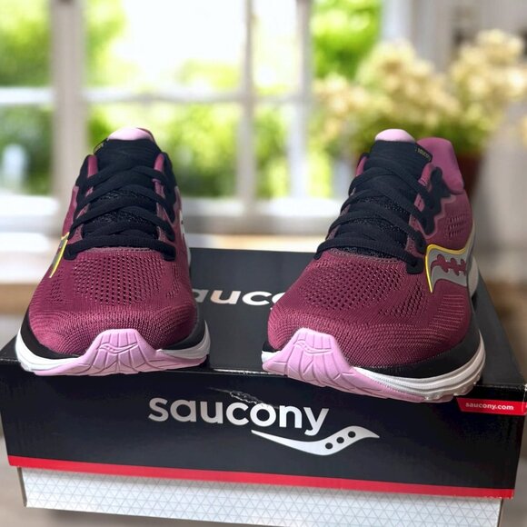 Saucony Womens Ride 14 Supportive Running Shoe 6.5 Quartz/Vizigold NEW - Picture 4 of 13